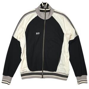 NEW Nicholas Daley Track Jacket SIZE M Black White N.D. Embroidered Portugal NWT